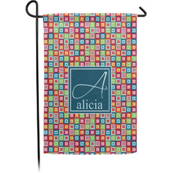 Retro Squares Garden Flag (Personalized)