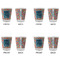 Retro Squares Glass Shot Glass - Standard - Set of 4 - APPROVAL