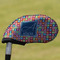 Retro Squares Golf Club Cover - Front