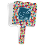 Retro Squares Hand Mirror (Personalized)