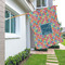 Retro Squares House Flags - Single Sided - LIFESTYLE