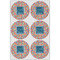 Retro Squares Icing Circle - Large - Set of 6