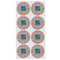 Retro Squares Icing Circle - Medium - Set of 8