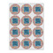 Retro Squares Icing Circle - Small - Set of 12