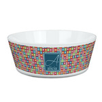 Retro Squares Kid's Bowl (Personalized)