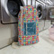 Retro Squares Large Laundry Bag - In Context