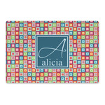 Retro Squares Large Rectangle Car Magnet (Personalized)