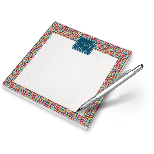 Custom Retro Squares Notepad (Personalized)