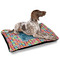 Retro Squares Outdoor Dog Beds - Large - IN CONTEXT