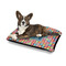 Retro Squares Outdoor Dog Beds - Medium - IN CONTEXT