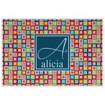 Retro Squares Laminated Placemat w/ Name and Initial