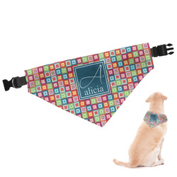 Retro Squares Dog Bandana - Large (Personalized)