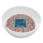 Retro Squares Melamine Bowl - 8 oz (Personalized)