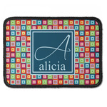 Retro Squares Iron On Rectangle Patch w/ Name and Initial