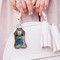 Retro Squares Sanitizer Holder Keychain - Small (LIFESTYLE)