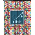 Retro Squares Extra Long Shower Curtain - 70"x84" (Personalized)