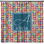 Retro Squares Shower Curtain - Custom Size (Personalized)