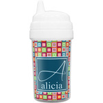 Retro Squares Toddler Sippy Cup (Personalized)