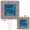 Retro Squares White Plastic Stir Stick - Double Sided - Approval