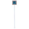 Retro Squares White Plastic Stir Stick - Double Sided - Square - Single Stick