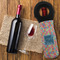 Retro Squares Wine Tote Bag - FLATLAY