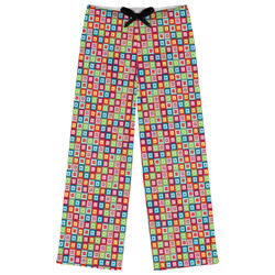 Retro Squares Womens Pajama Pants - XL