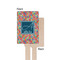 Retro Squares Wooden 6.25" Stir Stick - Rectangular - Single - Front & Back