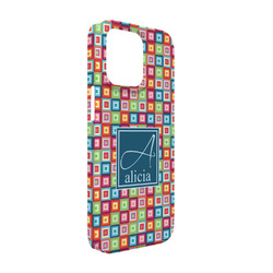 Retro Squares iPhone Case - Plastic - iPhone 13 (Personalized)