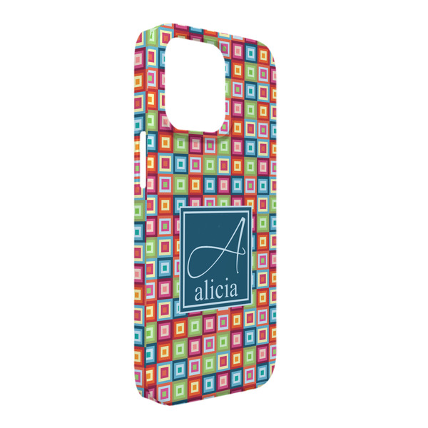 Custom Retro Squares iPhone Case - Plastic - iPhone 13 Pro Max (Personalized)