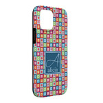 Retro Squares iPhone Case - Rubber Lined - iPhone 13 Pro Max (Personalized)