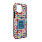 Retro Squares iPhone Case - Rubber Lined - iPhone 13 (Personalized)