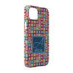 Retro Squares iPhone Case - Plastic - iPhone 14 Pro (Personalized)