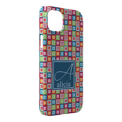 Retro Squares iPhone Case - Plastic - iPhone 14 Pro Max (Personalized)