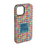 Retro Squares iPhone Case - Rubber Lined - iPhone 15 (Personalized)