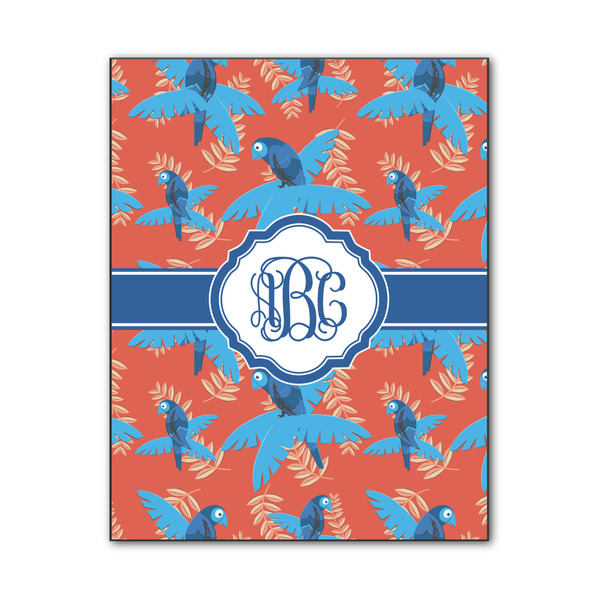 Custom Blue Parrot Wood Print - 11x14 (Personalized)