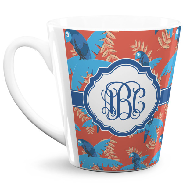 Custom Blue Parrot 12 Oz Latte Mug (Personalized)