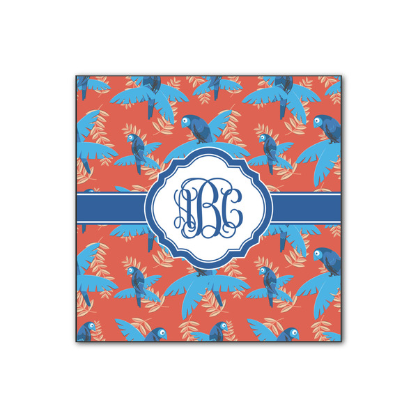 Custom Blue Parrot Wood Print - 12x12 (Personalized)