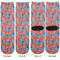 Blue Parrot Adult Crew Socks - Double Pair - Front and Back - Apvl