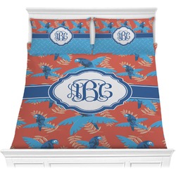 Blue Parrot Comforter Set - Full / Queen (Personalized)