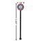 Blue Parrot Black Plastic 5.5" Stir Stick - Round - Dimensions