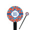 Blue Parrot Black Plastic 7" Stir Stick - Round - Closeup