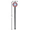 Blue Parrot Black Plastic 7" Stir Stick - Round - Dimensions