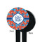 Blue Parrot Black Plastic 7" Stir Stick - Single Sided - Round - Front & Back