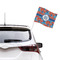 Blue Parrot Car Flag - Large - LIFESTYLE