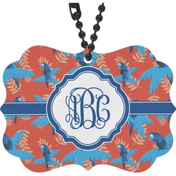 Blue Parrot Rear View Mirror Charm (Personalized)