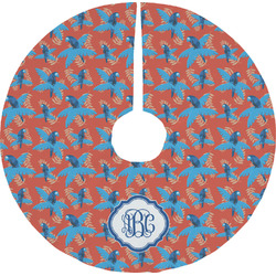 Blue Parrot Tree Skirt (Personalized)