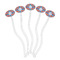 Blue Parrot Clear Plastic 7" Stir Stick - Oval - Fan