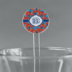 Blue Parrot 7" Round Plastic Stir Sticks - Clear (Personalized)