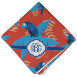 Blue Parrot Cloth Dinner Napkin - Single w/ Monogram