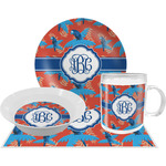 Blue Parrot Dinner Set - Single 4 Pc Setting w/ Monograms